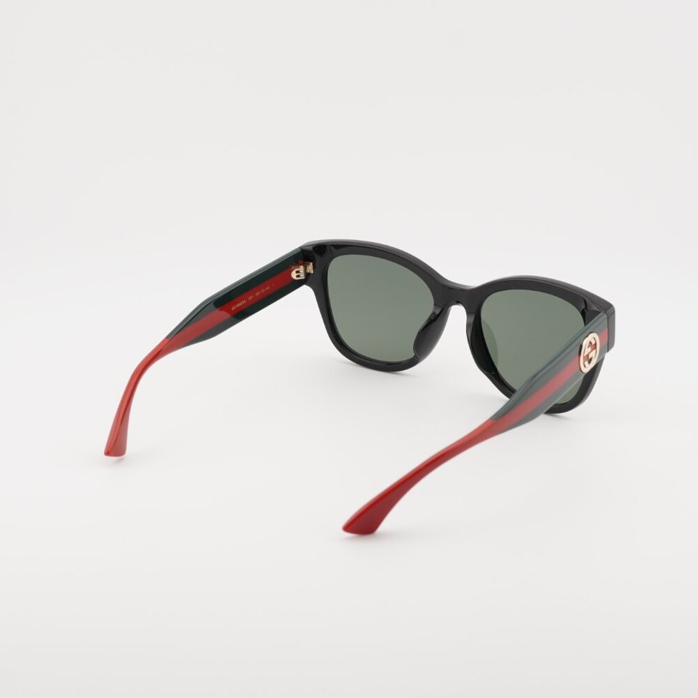 Gucci GG1866SK 001 Sunglasses Black Square Frame, Grey Lenses - Picture 4 of 10